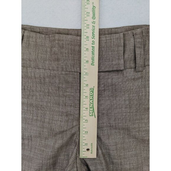 AB Studio Women's Cropped Dress Pants Size 10 Brown Flat Front NEW - Picture 9 of 15